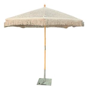 Umbrella - Macrame Natural 9ft Diameter