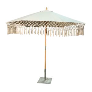 Umbrella - Natural with Fringe 9ft Diameter