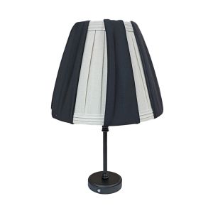 Linen Lamp Shade- Black & Cream