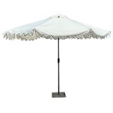 Market Umbrella - White & Black 11ft Diameter
