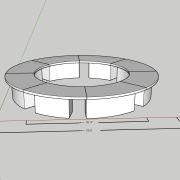 Raw Wood Round Table 20ft
