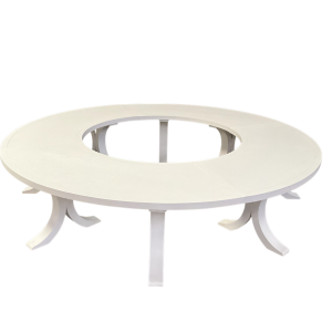 Aspen White Serpentine Table - 4pc Set