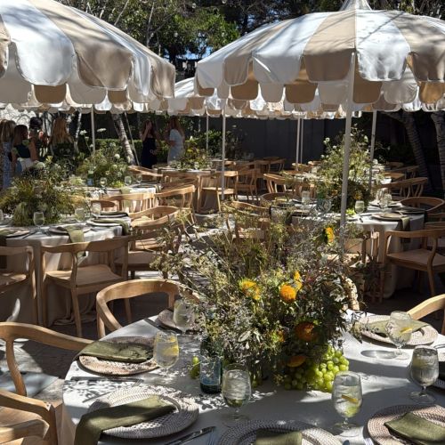 Market Umbrella White & Beige 8.5ft