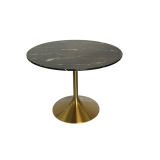 Bistro Table Gold Base w_ Black Top