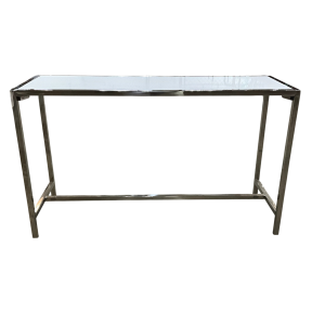 Brooklyn Communal Table Chrome w/White Top