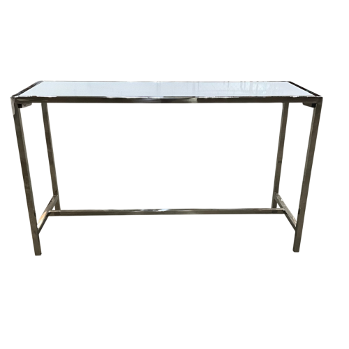 Brooklyn Communal Table Chrome w/White Top