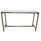 Brookly Communal Table - Gold with White Top