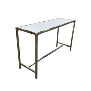 Brooklyn Communal Table Chrome w/White Top