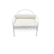 Clove White Round Back Chair