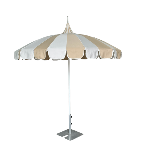 Market Umbrella White & Beige 8.5ft