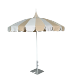 White & Beige 8.5ft Umbrella