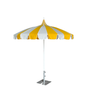 Market Umbrella White & Yellow 8.5ft